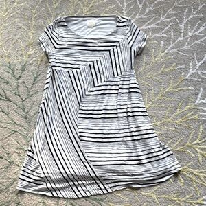 Maeve asymmetrical striped a line, soft lined dress medium